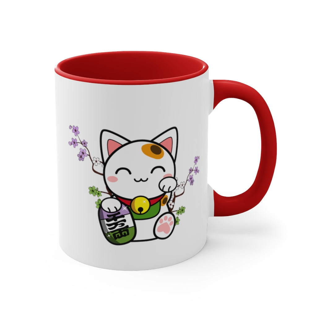 Maneki Neko Genderqueer Accent Mug