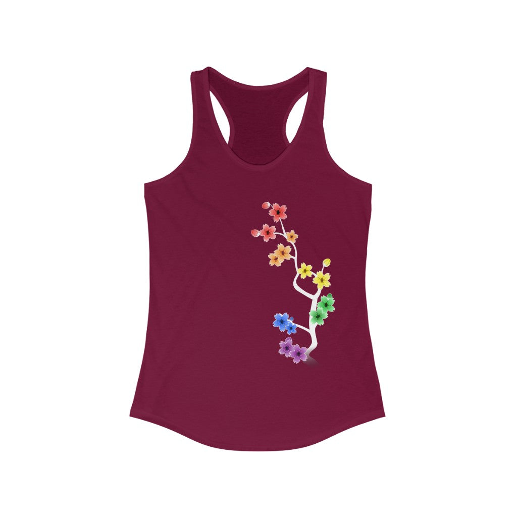 LGBTQ Pride Tank Top Racerback - Dark Sakura