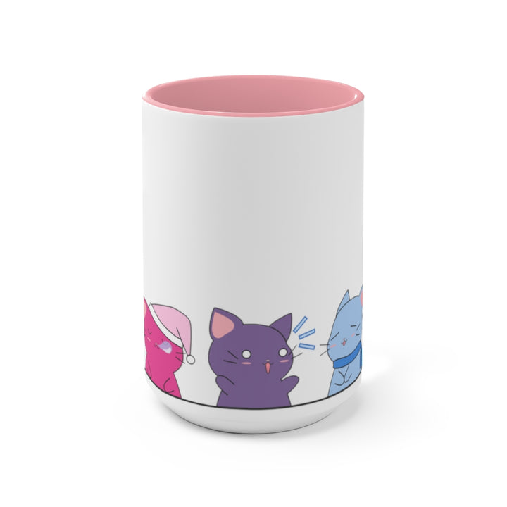 Kawaii Cats Bisexual Accent Mug