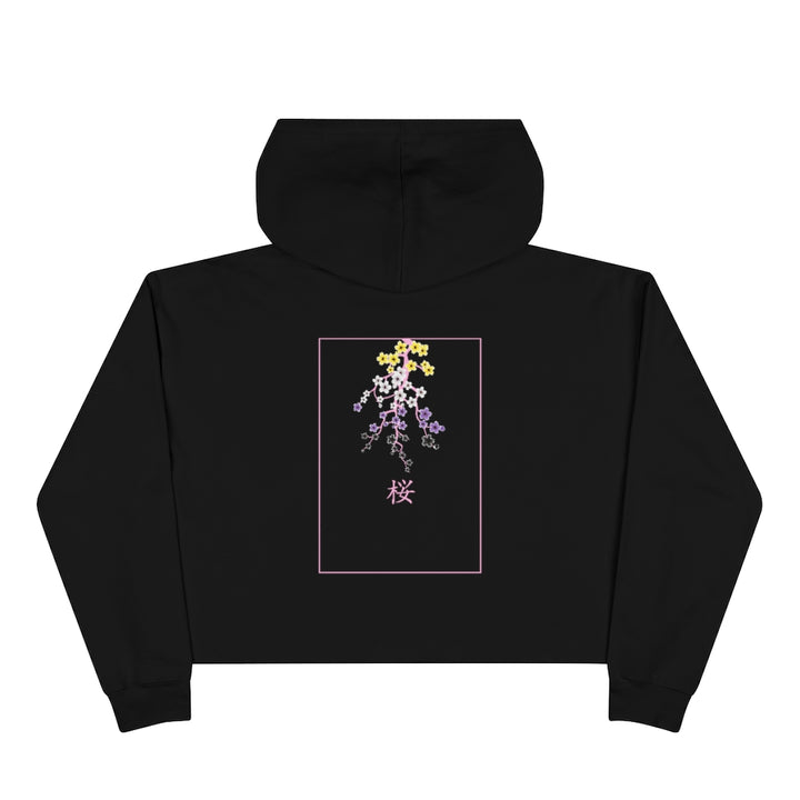 Sakura Haiku Nonbinary Crop Hoodie