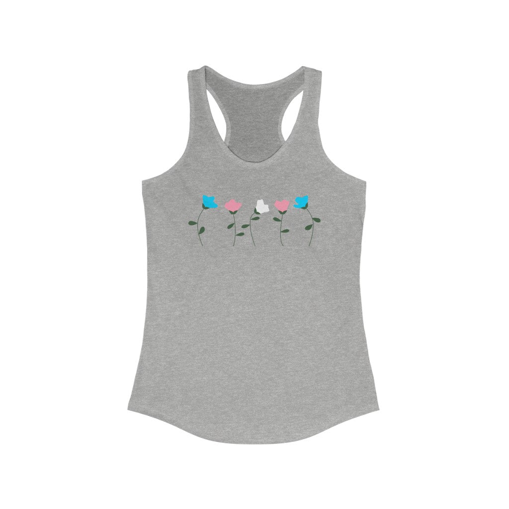 Trans Tank Top Racerback - Simple Flowers