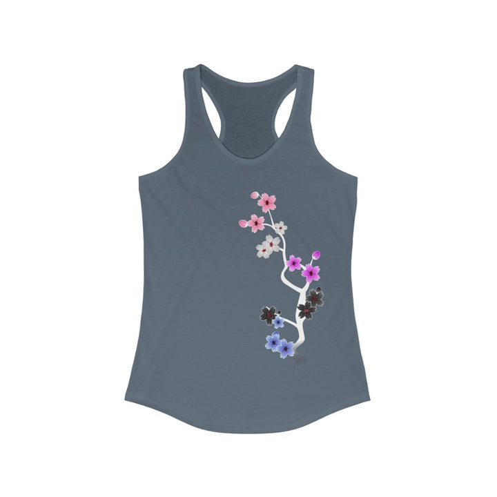 Genderfluid Tank Top Racerback - Dark Sakura