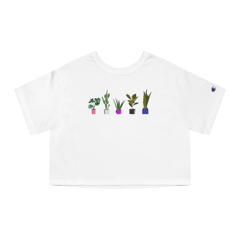 Champion - Succulent Plants Genderfluid Cropped T-Shirt