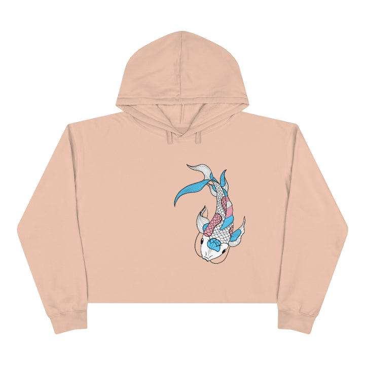 Trans Koi Crop Hoodie