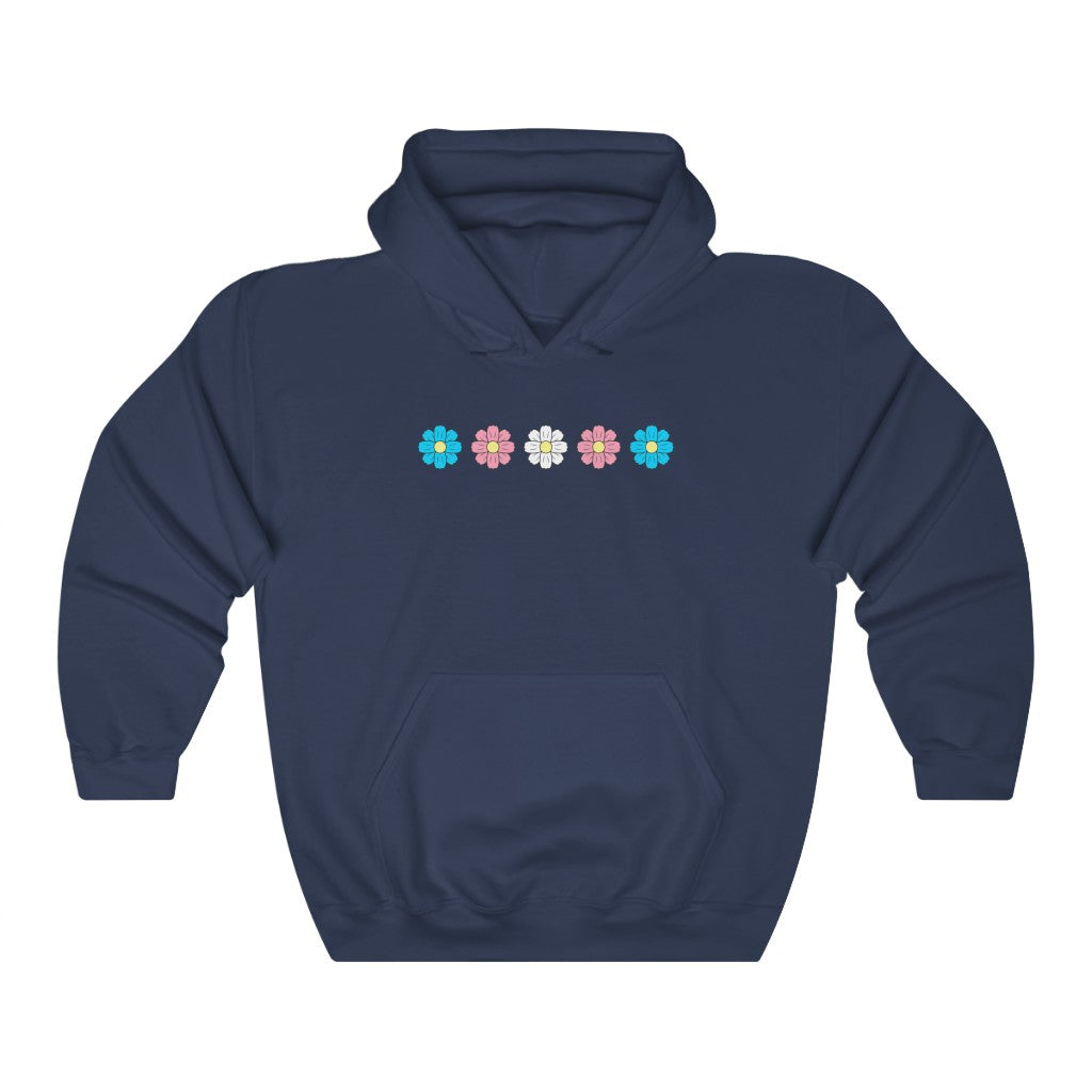 Trans Cosmos Flower Gender Neutral Hoodie