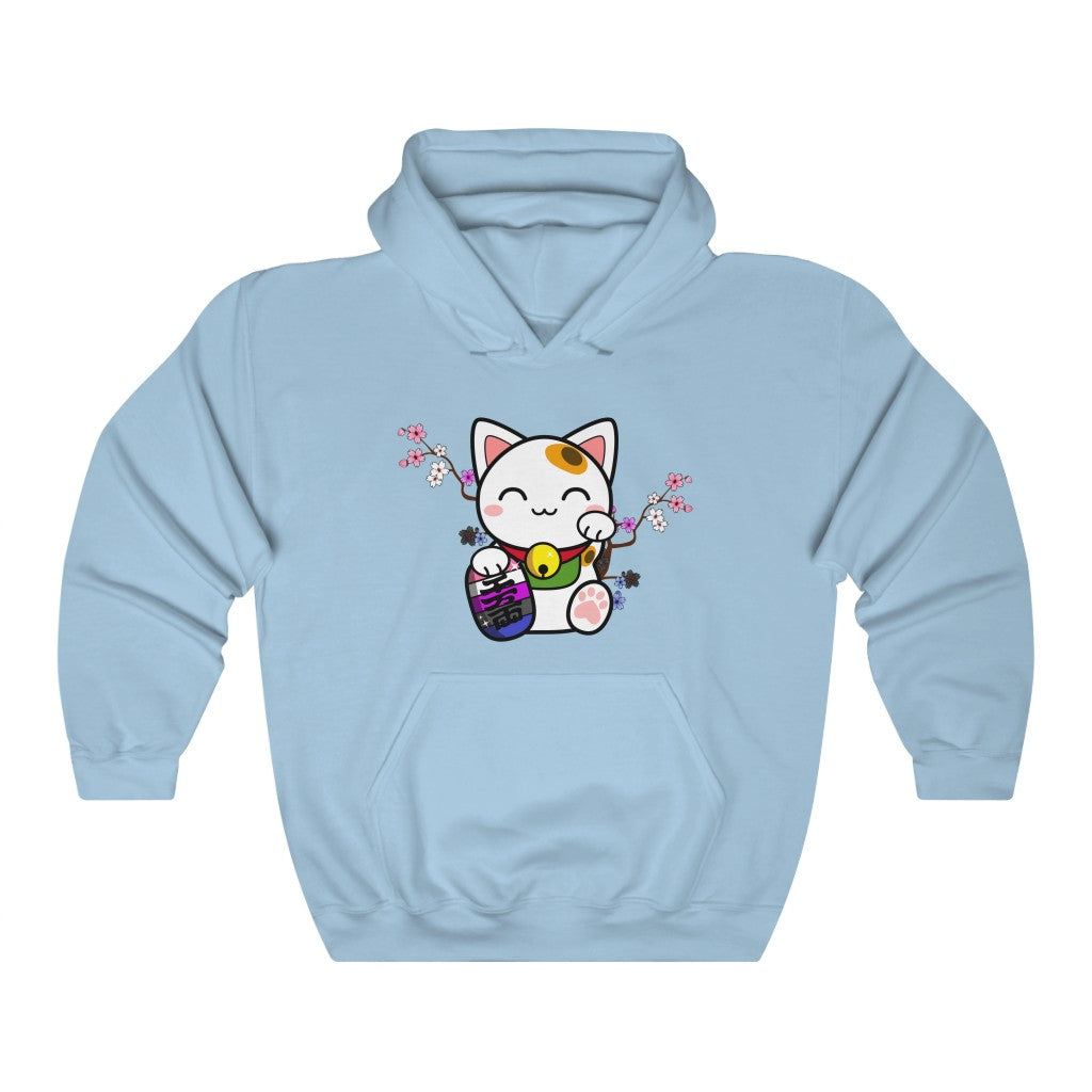 Maneki Neko Genderfluid Gender Neutral Hoodie