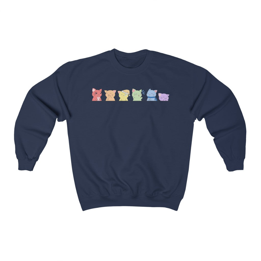 Kawaii Cats LGBTQ+ Gender Neutral Sweatshirt