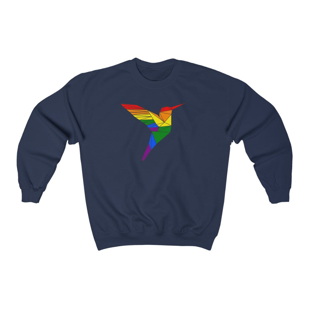 Polygon Hummingbird LGBTQ+ Gender Neutral Sweatshirt