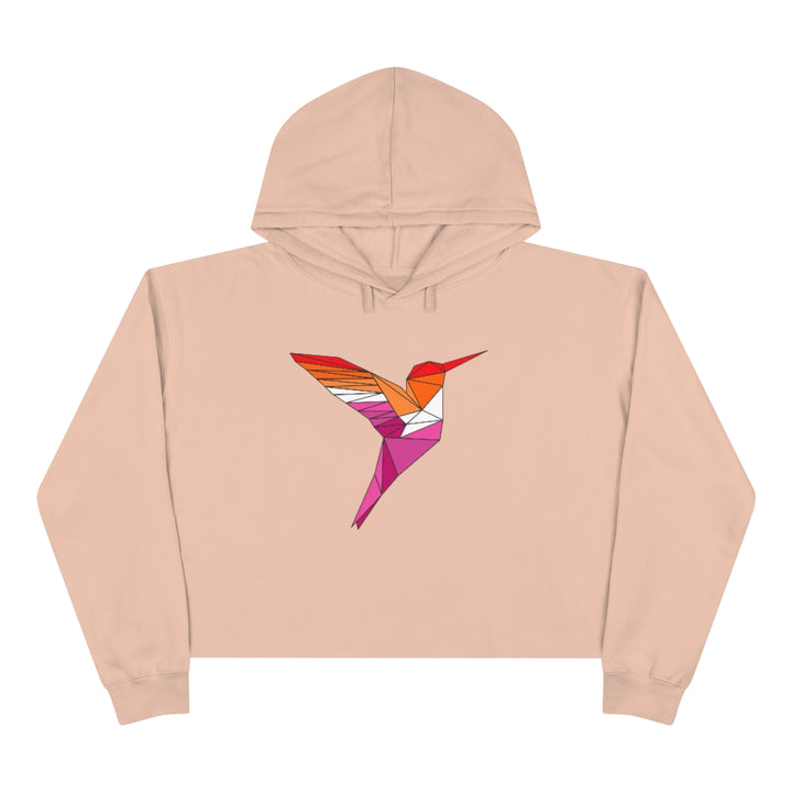 Polygon Hummingbird Lesbian Crop Hoodie