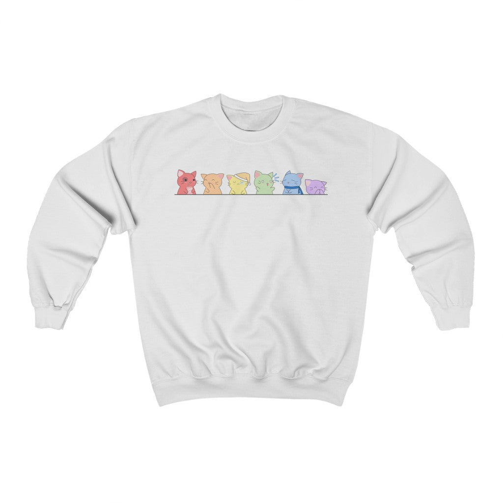 Kawaii Cats LGBTQ+ Gender Neutral Sweatshirt