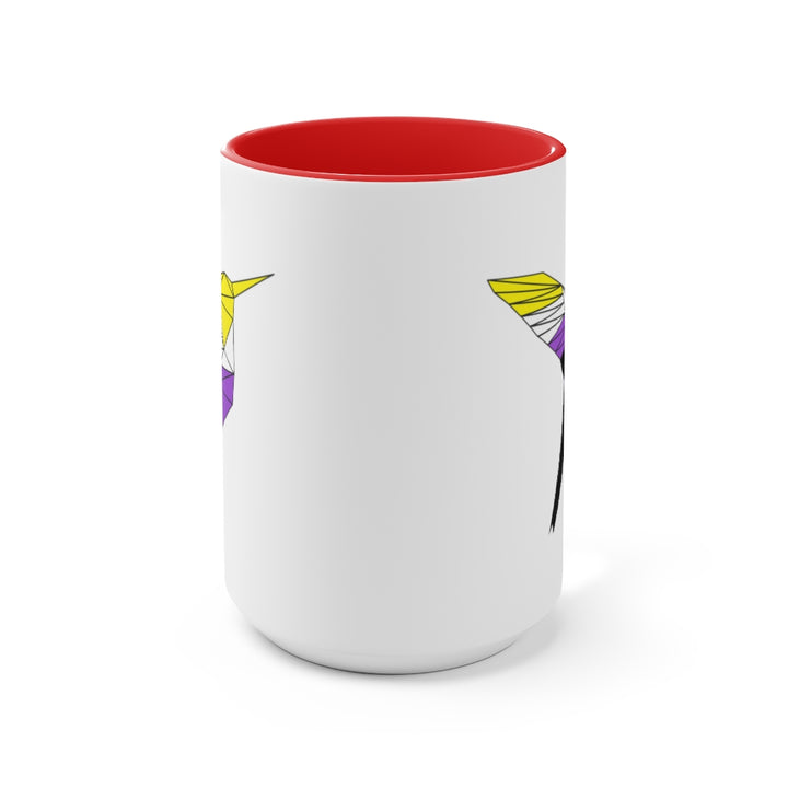 Polygon Hummingbird Nonbinary Accent Mug