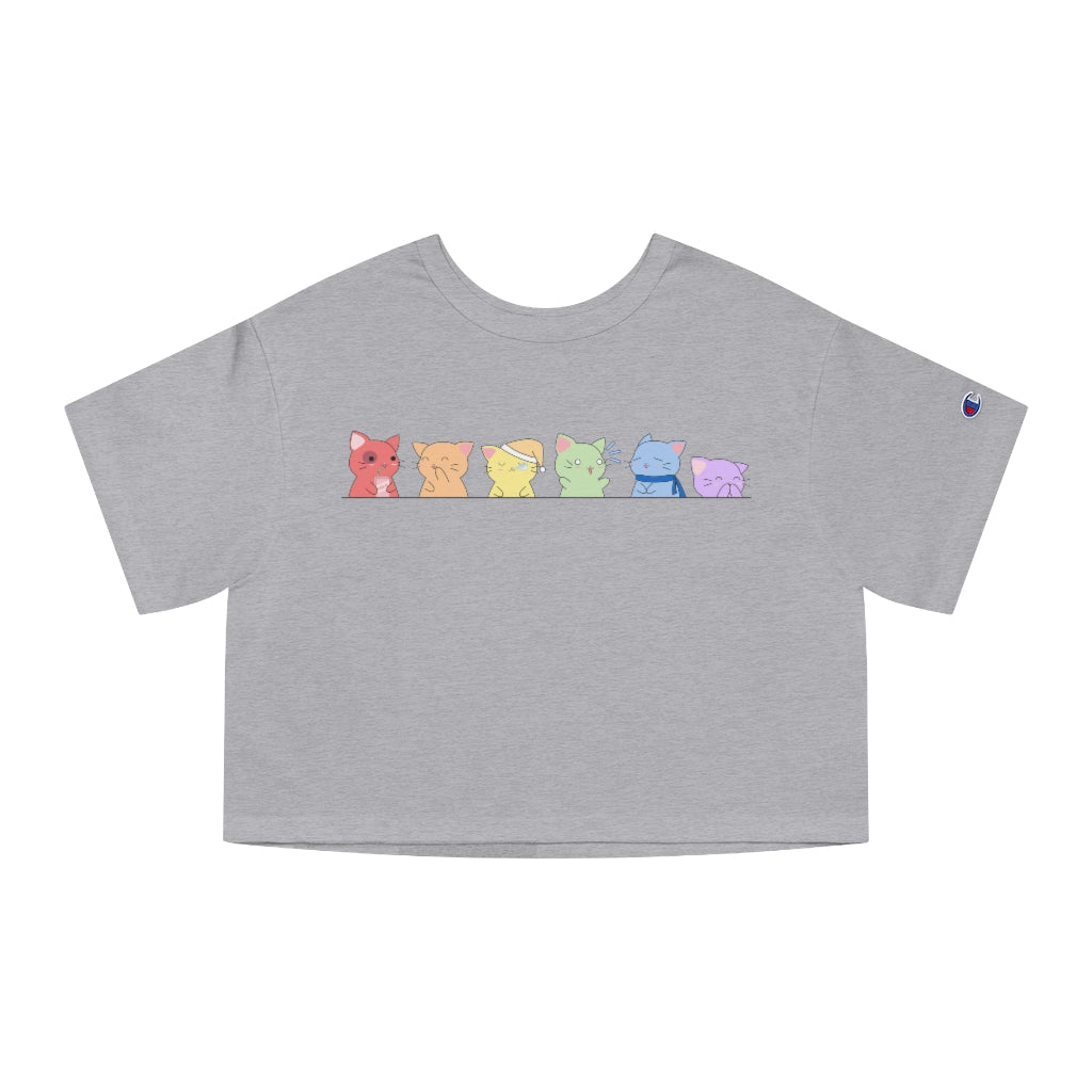 Champion - Kawaii Cats LGBTQ+ Cropped T-Shirt