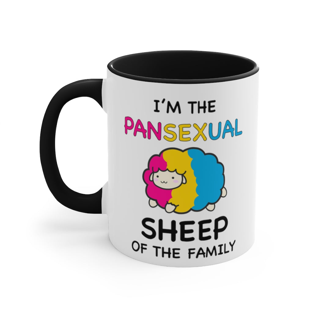 I'm The Pansexual Sheep Of The Family Accent Mug