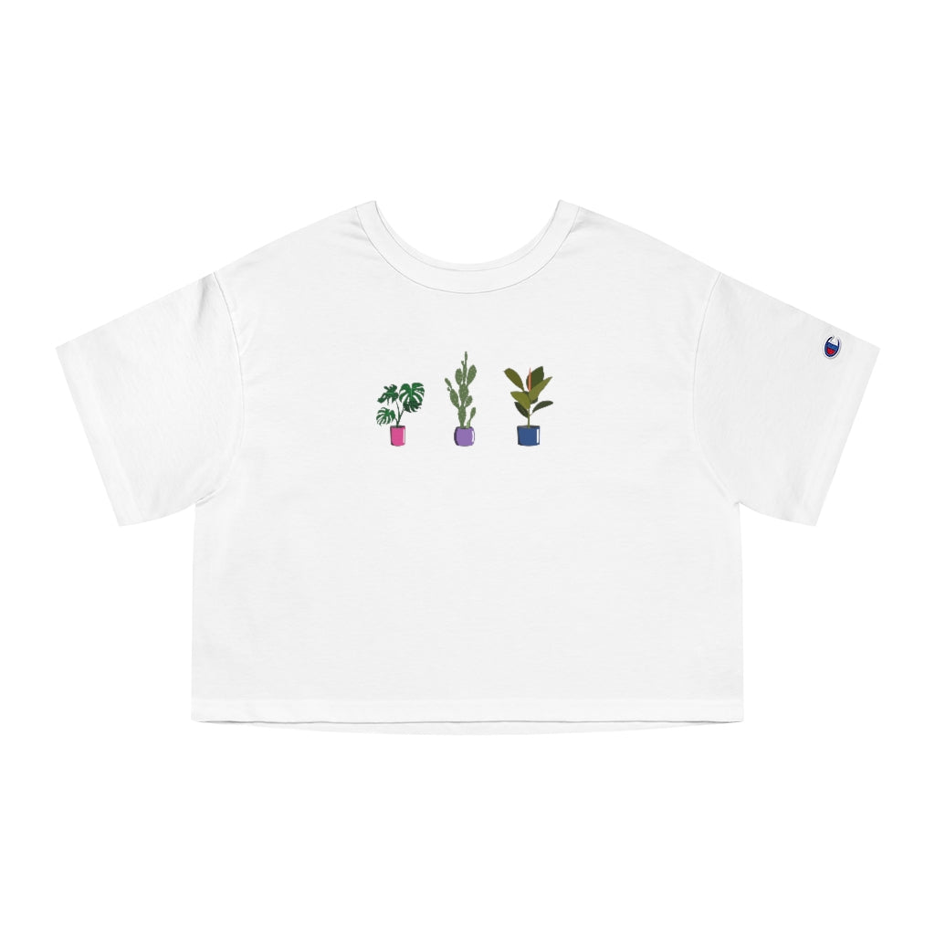 Champion - Succulent Plants Bisexual Cropped T-Shirt