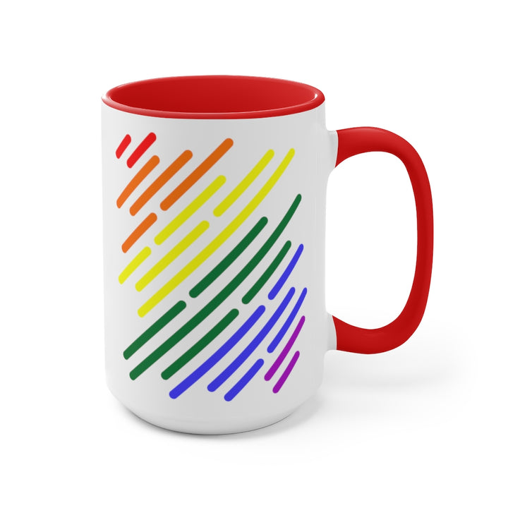 LGBTQ+ Flag Stripe Accent Mug