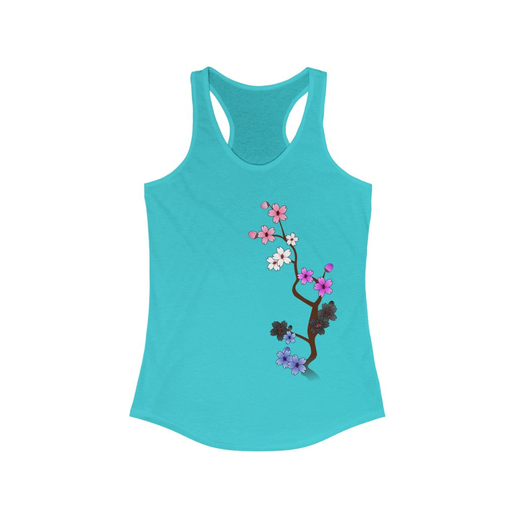 Genderfluid Tank Top Racerback - Light Sakura