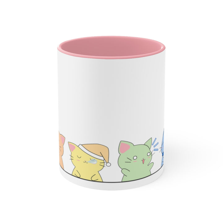 Kawaii Cats LGBTQ+ Accent Mug