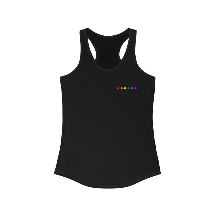 LGBTQ Pride Tank Top Racerback - Subtle Dot