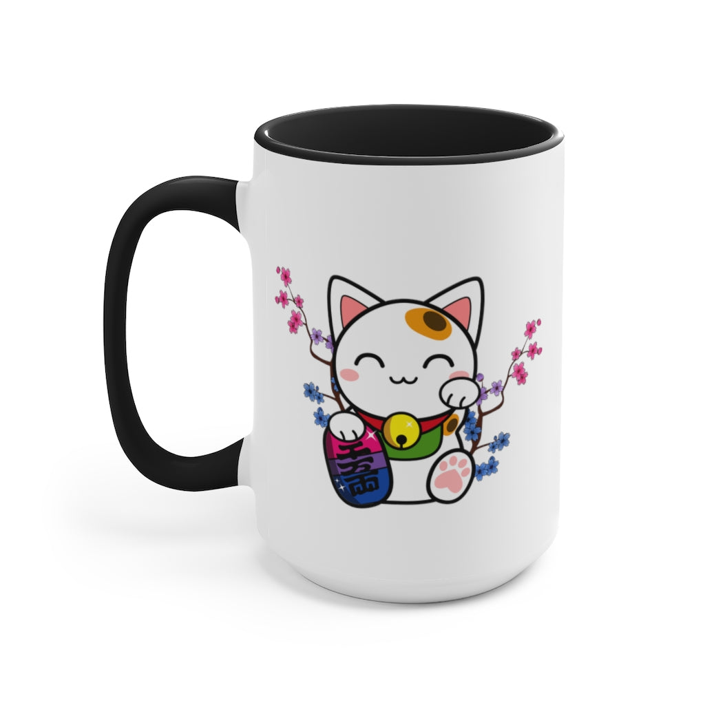 Maneki Neko Bisexual Accent Mug