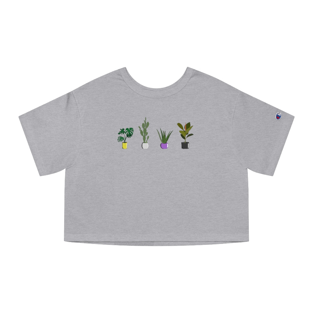 Champion - Succulent Plants Nonbinary Cropped T-Shirt