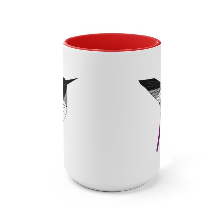 Polygon Hummingbird Asexual Accent Mug