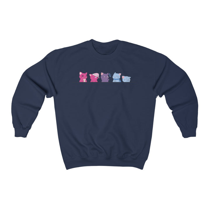 Kawaii Cats Bisexual Gender Neutral Sweatshirt