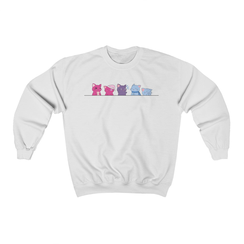 Kawaii Cats Bisexual Gender Neutral Sweatshirt