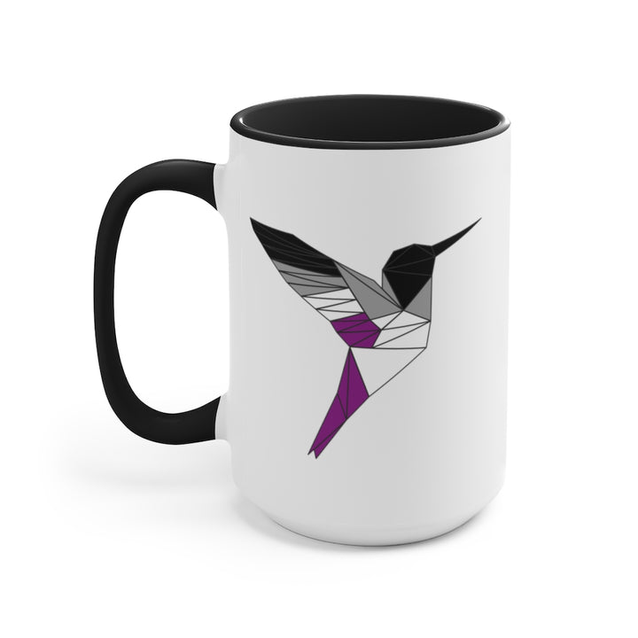 Polygon Hummingbird Asexual Accent Mug