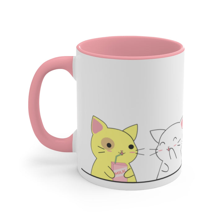 Kawaii Cats Nonbinary Accent Mug