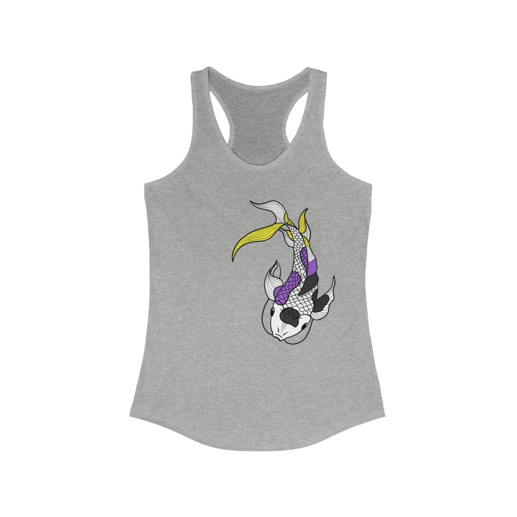 Nonbinary Tank Top Racerback - Koi Fish