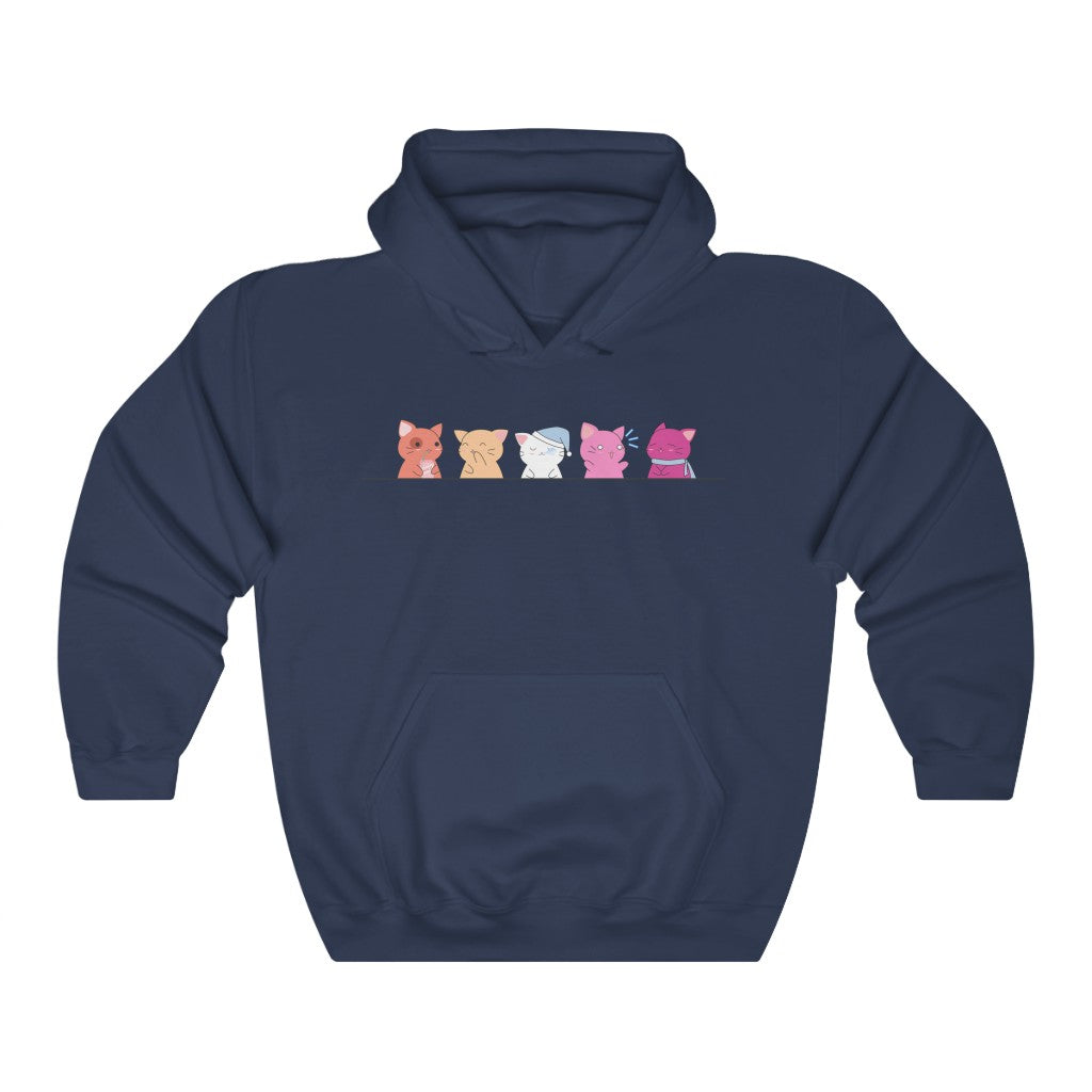 Kawaii Cats Lesbian Gender Neutral Hoodie