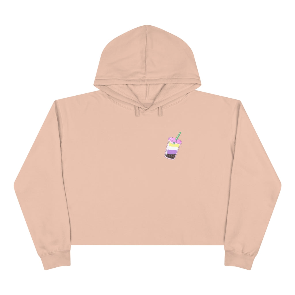 Boba Tea Nonbinary Crop Hoodie