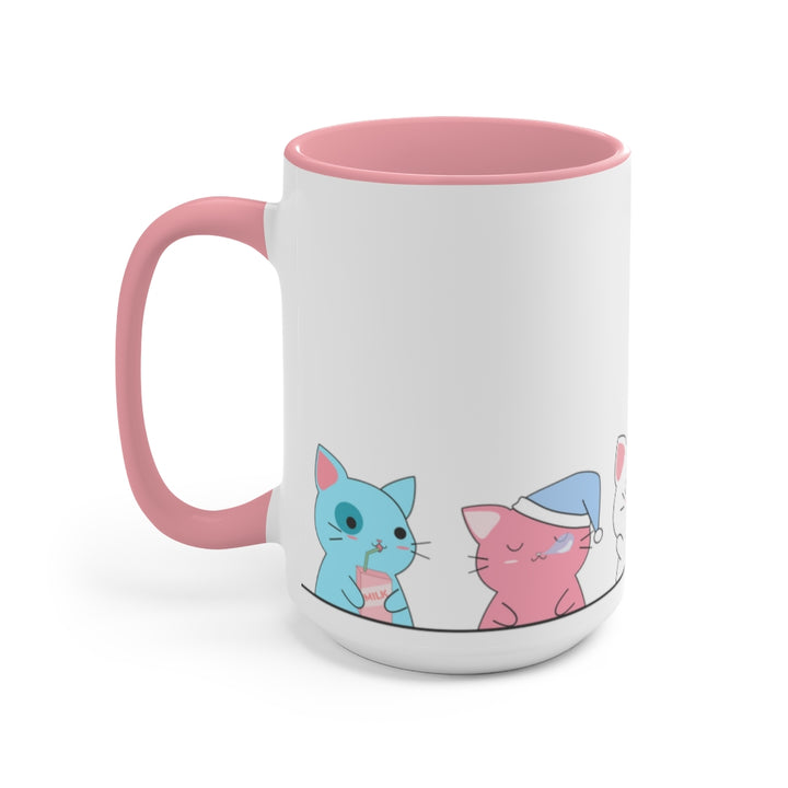 Kawaii Cats Trans Accent Mug
