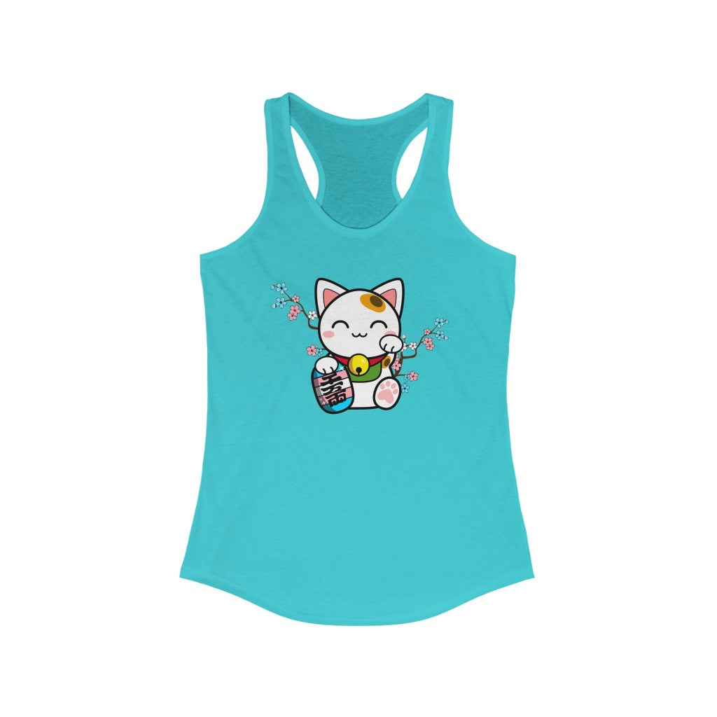 Trans Tank Top Racerback - Lucky Cat