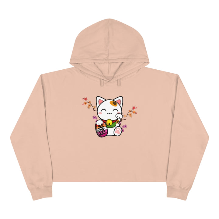 Maneki Neko Lesbian Crop Hoodie