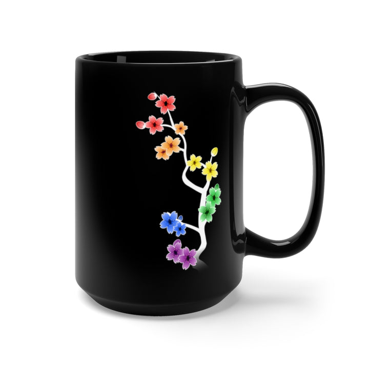 Sakura LGBTQ+ Black Mug 15oz