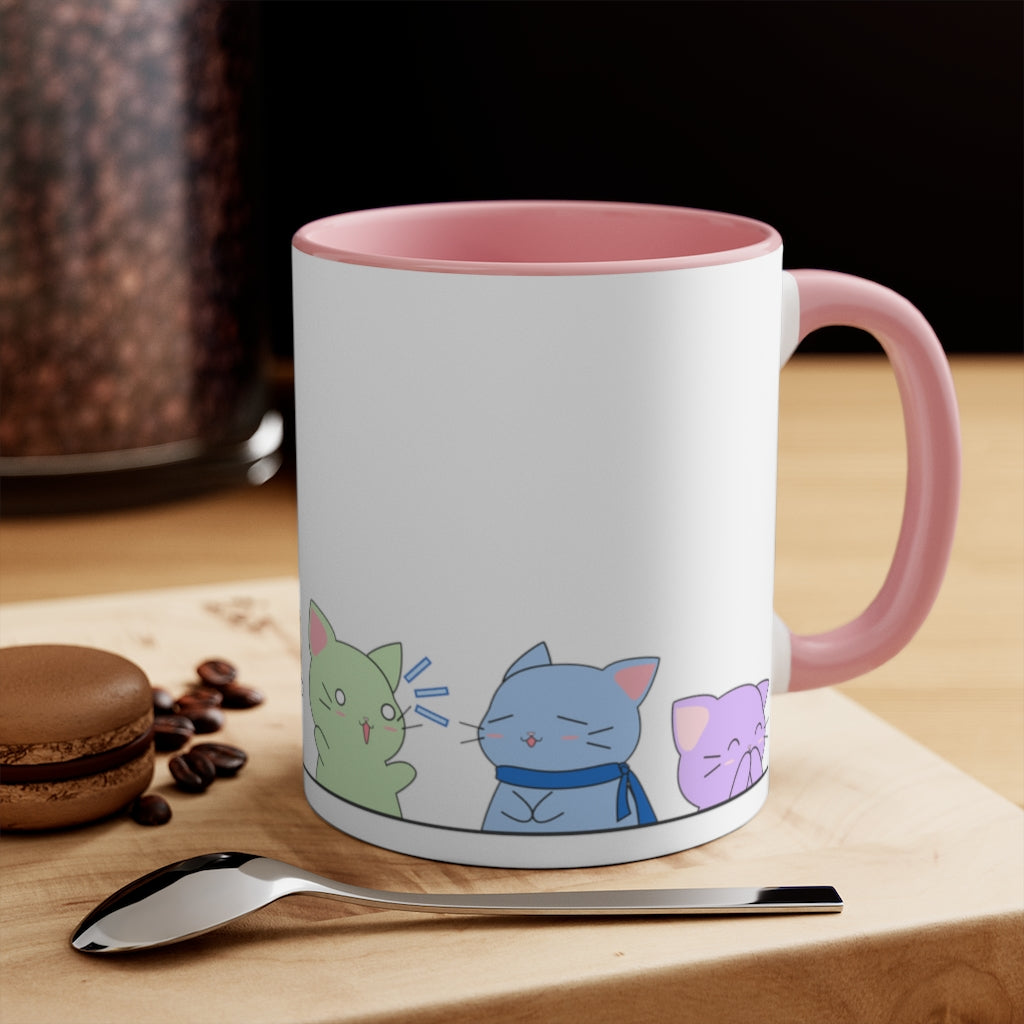 Kawaii Cats LGBTQ+ Accent Mug