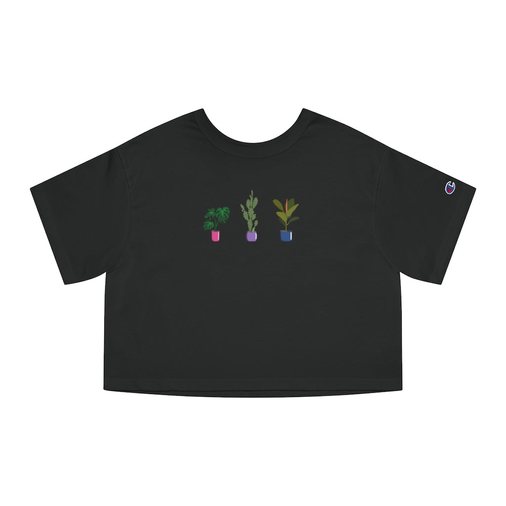 Champion - Succulent Plants Bisexual Cropped T-Shirt