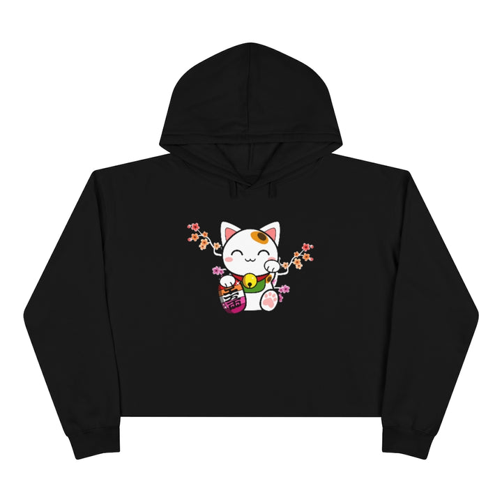 Maneki Neko Lesbian Crop Hoodie