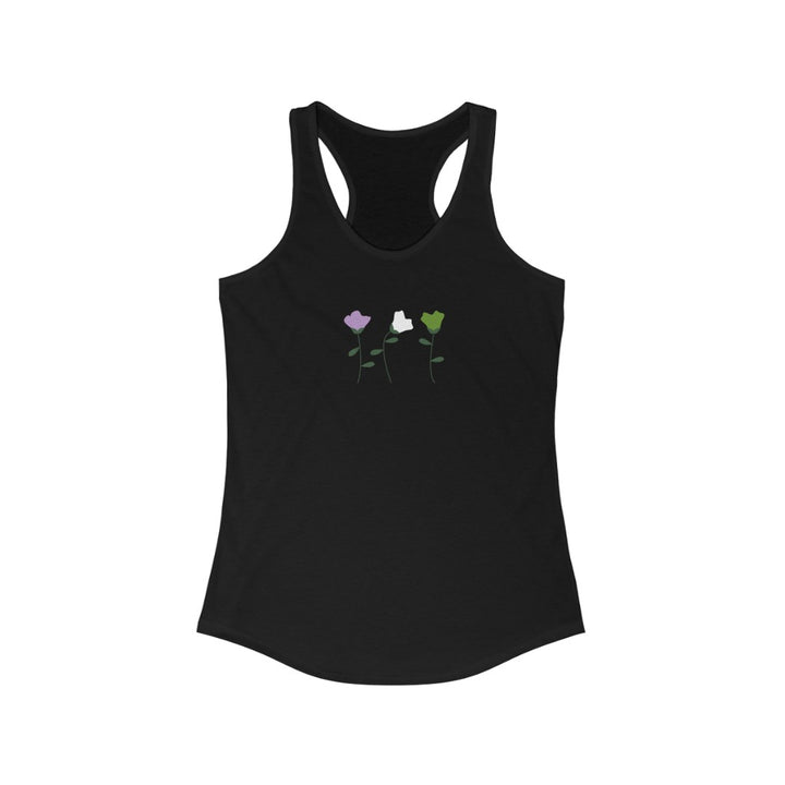 Genderqueer Tank Top Racerback - Simple Flowers