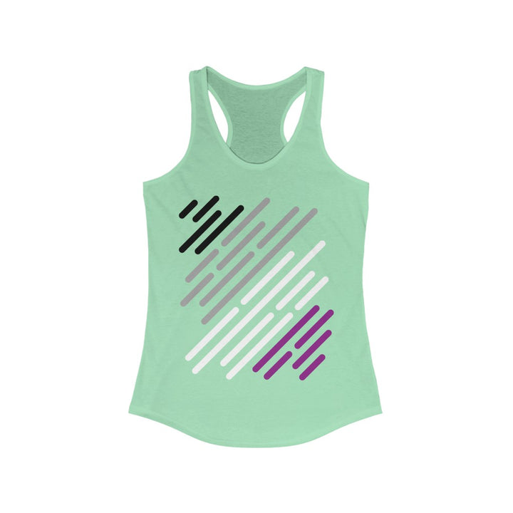 Asexual Tank Top Racerback - Ace Flag Stripes