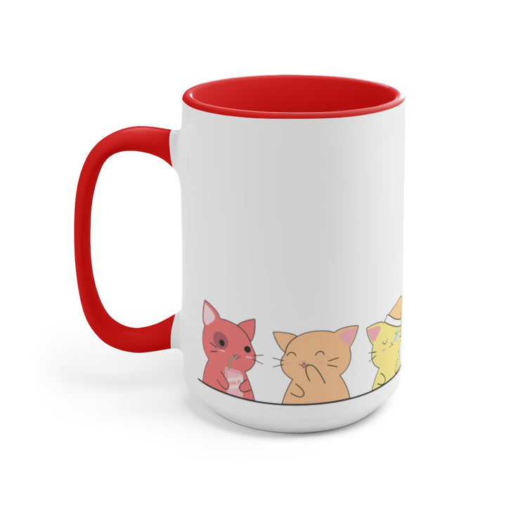 Kawaii Cats LGBTQ+ Accent Mug