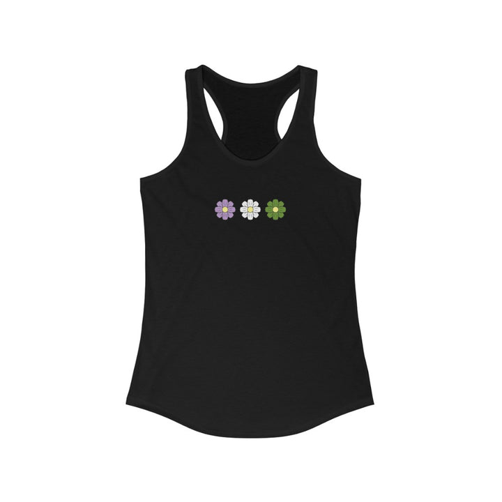 Genderqueer Tank Top Racerback - Cosmos Flowers