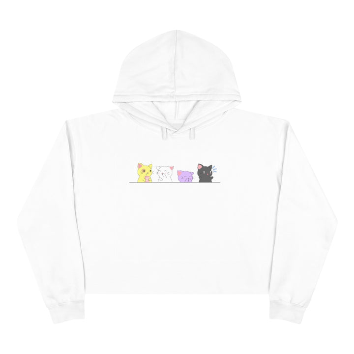 Kawaii Cats Nonbinary Crop Hoodie