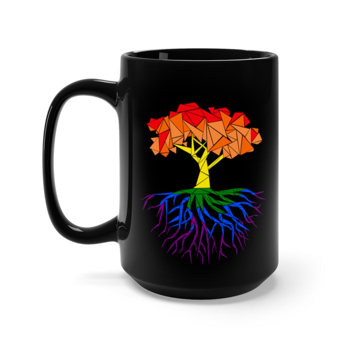 Abstract Tree LGBTQ+ Black Mug 15oz