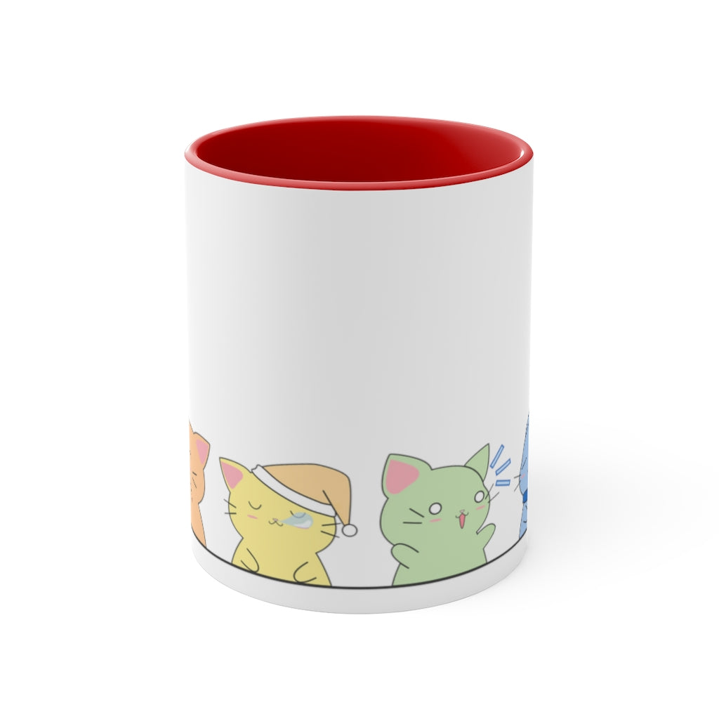 Kawaii Cats LGBTQ+ Accent Mug