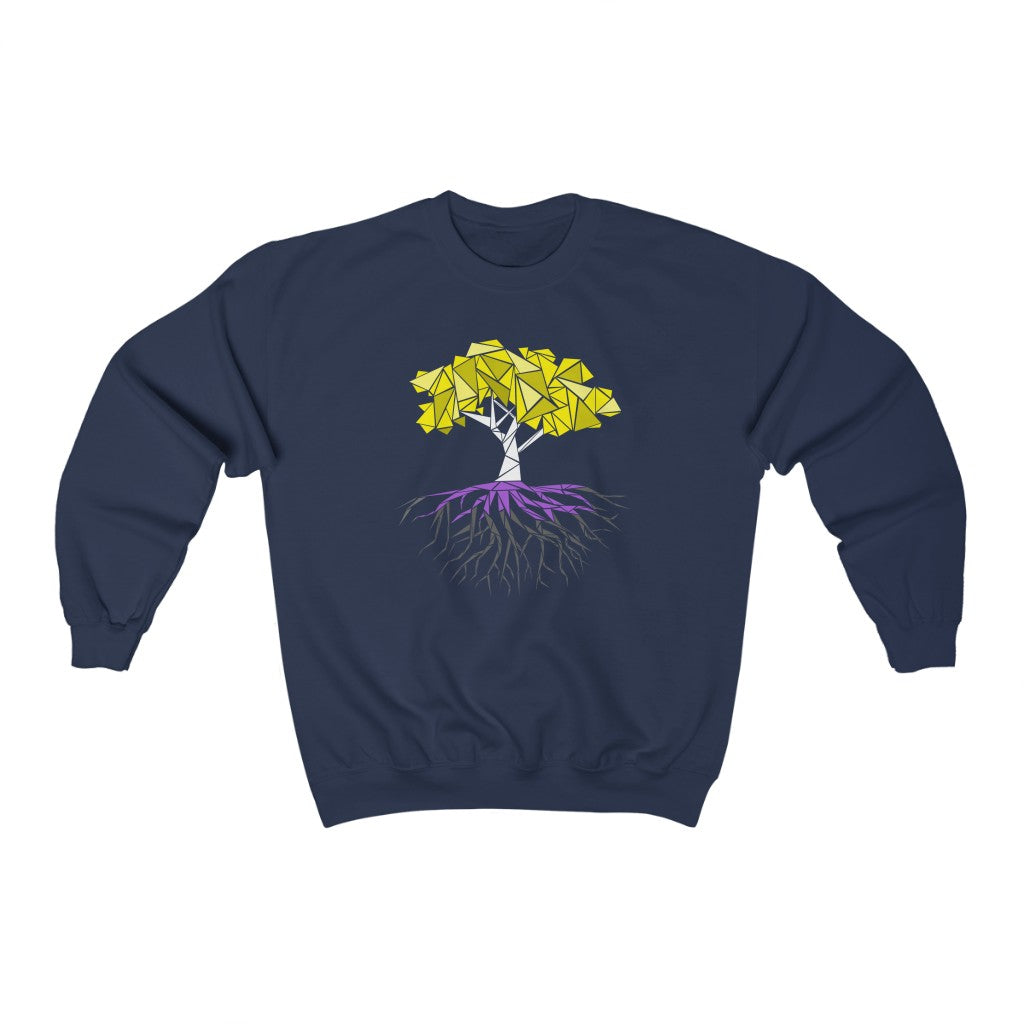Abstract Tree Nonbinary Gender Neutral Sweatshirt