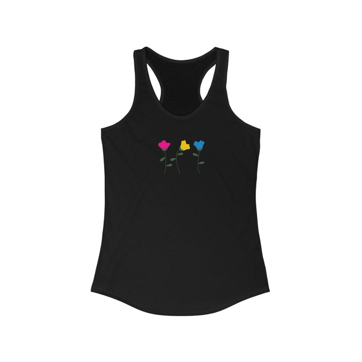 Pansexual Tank Top Racerback - Simple Flowers