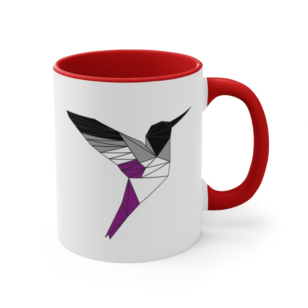 Polygon Hummingbird Asexual Accent Mug