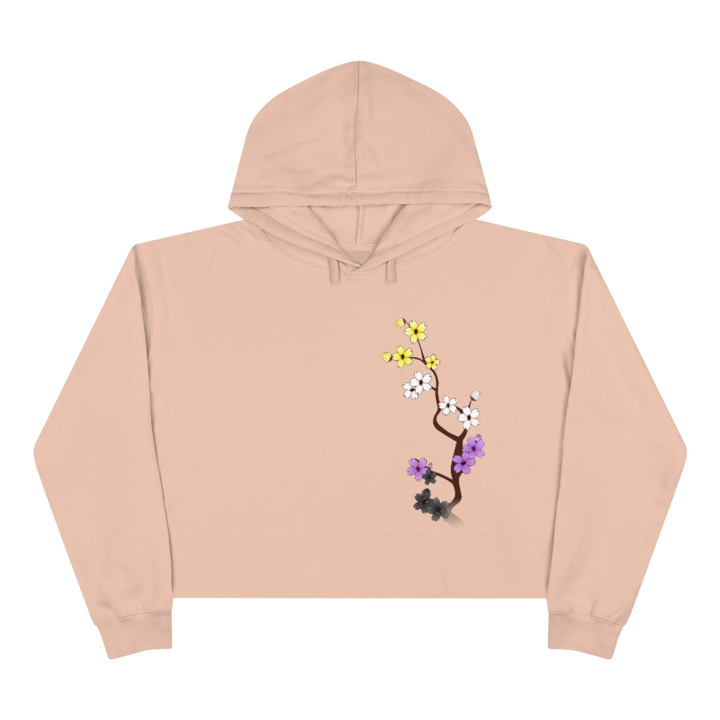 Sakura Nonbinary Crop Hoodie